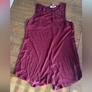 Women’s Burgundy Lace Tank Top